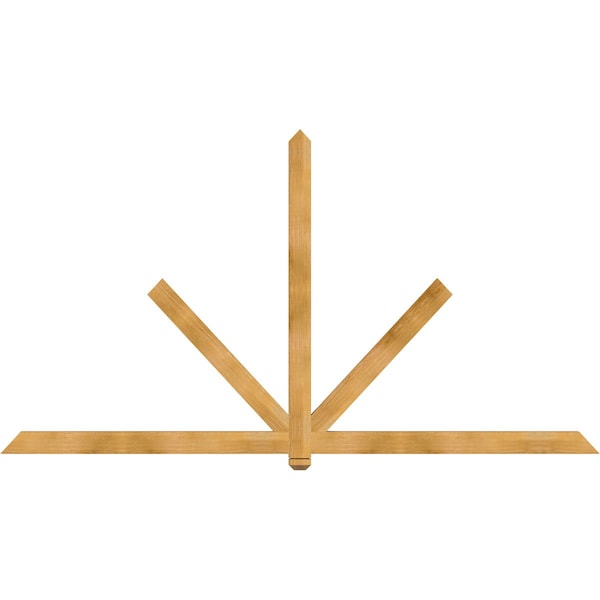 Ekena Millwork Kennewick Rough Sawn Timber Gable Bracket, Western Red Cedar, 108"W x 58"H x 2"D x 4"F, 13/12 Pitch GBW108X58X0204KEN00RWR - main